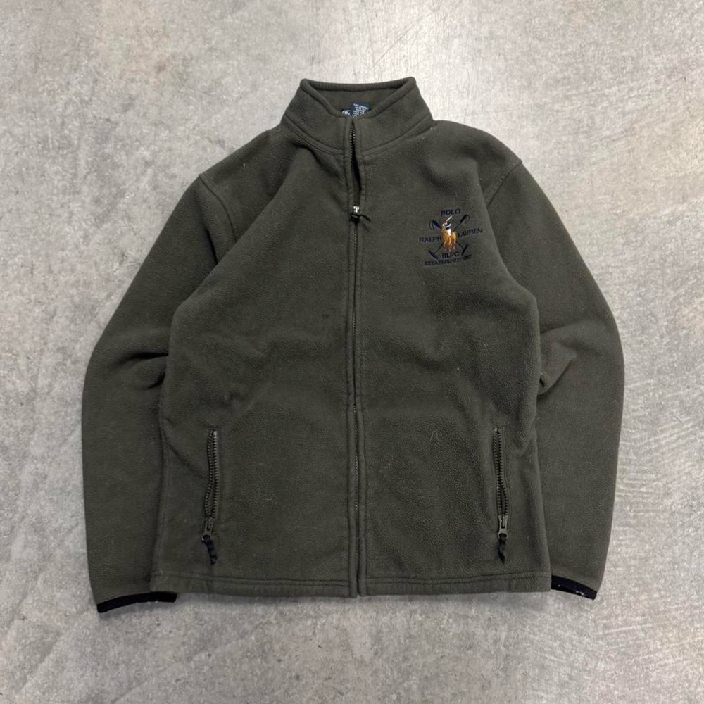 Ralph Lauren Boys 16-18 Dark Green Fleece Jacket